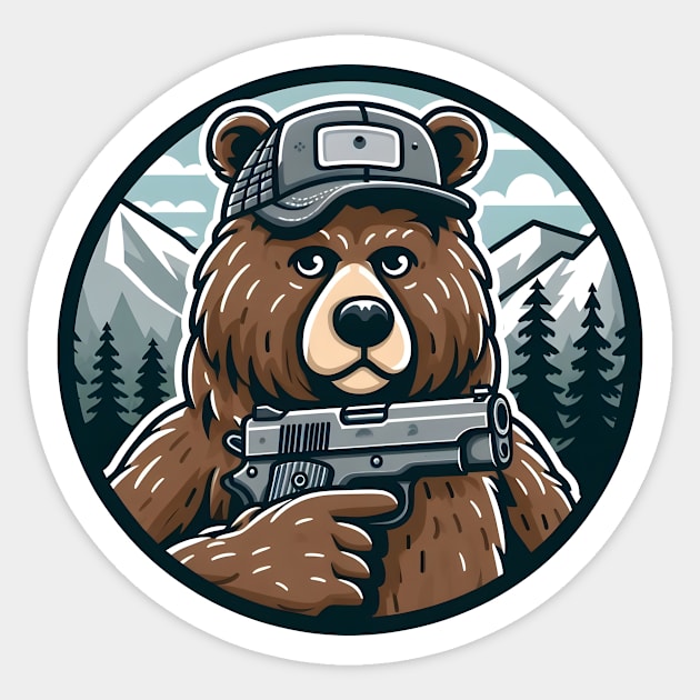 Grizzly Tactical Sticker by Rawlifegraphic